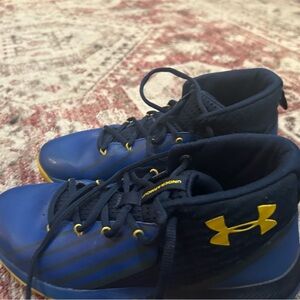 Under Armour Blue and Yellow Sneakers Casual Athletic Design